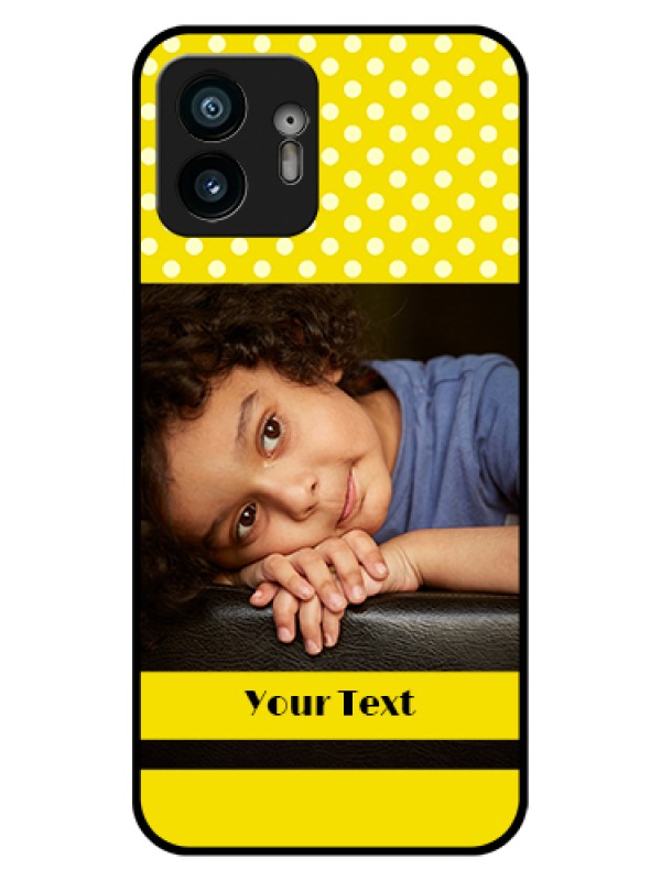 Custom Nothing Phone 2 Custom Glass Phone Case - Bright Yellow Case Design