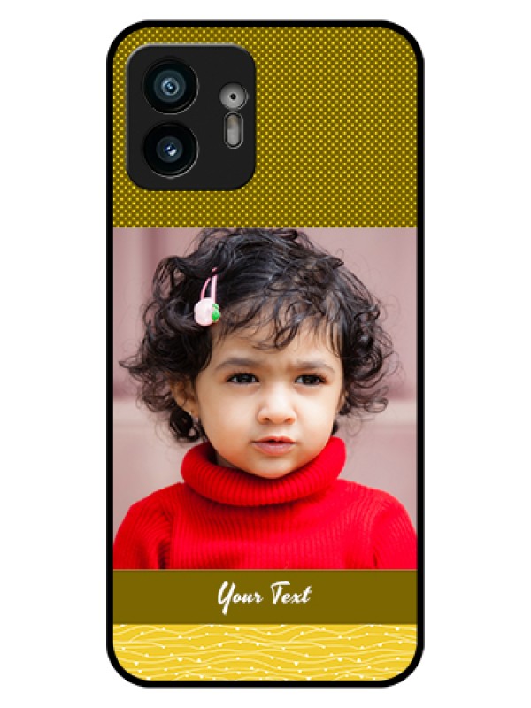 Custom Nothing Phone 2 Custom Glass Phone Case - Simple Green Color Design