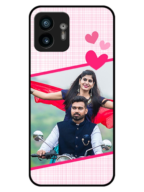 Custom Nothing Phone 2 Custom Glass Phone Case - Love Shape Heart Design
