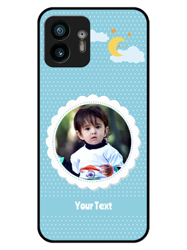 Custom Nothing Phone 2 Custom Glass Phone Case - Violet Pattern Design
