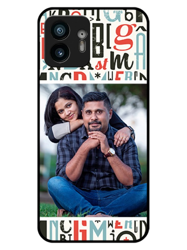 Custom Nothing Phone 2 Custom Glass Phone Case - Alphabet Design