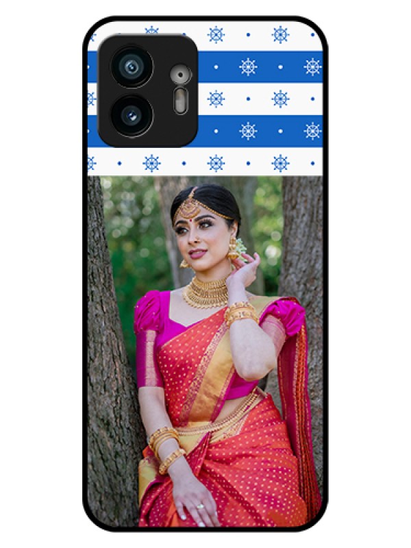 Custom Nothing Phone 2 Custom Glass Phone Case - Snow Pattern Design
