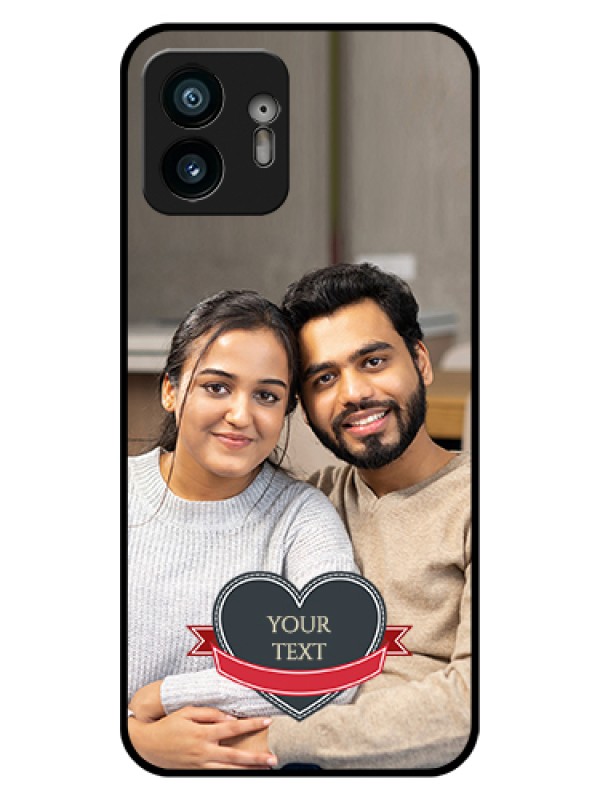 Custom Nothing Phone 2 Custom Glass Phone Case - Just Married Couple Design