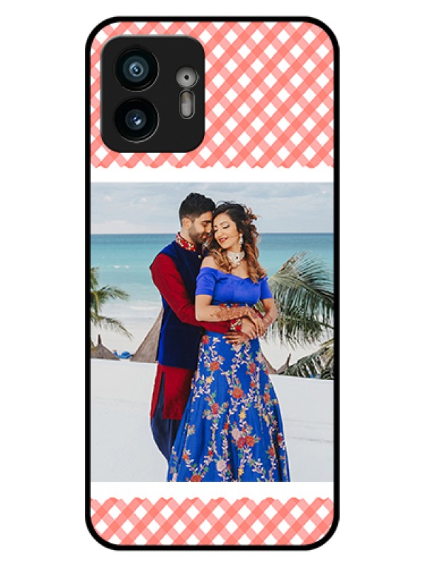Custom Nothing Phone 2 Custom Glass Phone Case - Pink Pattern Design