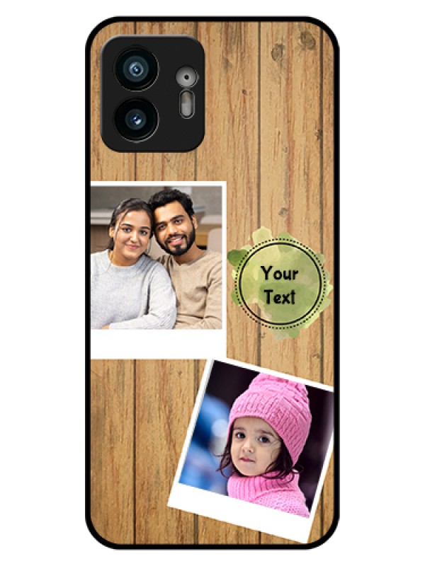 Custom Nothing Phone 2 Custom Glass Phone Case - Wooden Texture Design