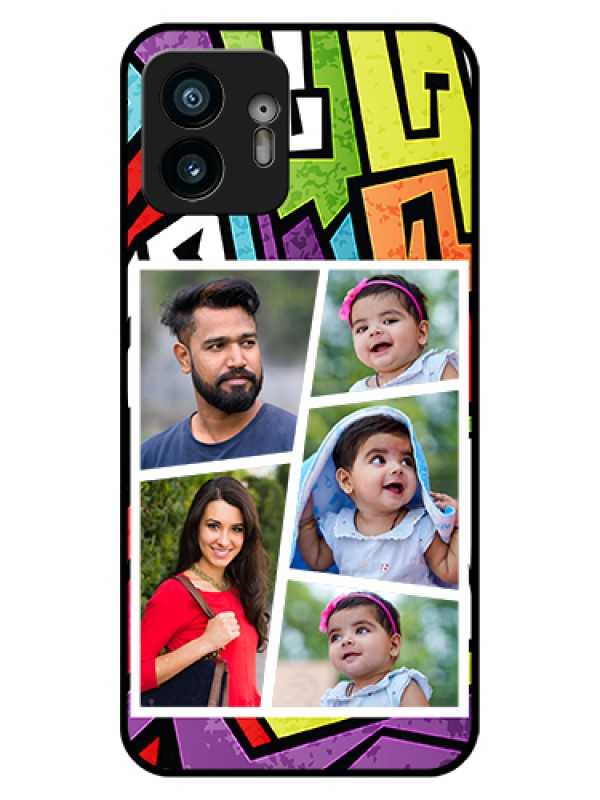 Custom Nothing Phone 2 Custom Glass Phone Case - Graffiti Pattern Design