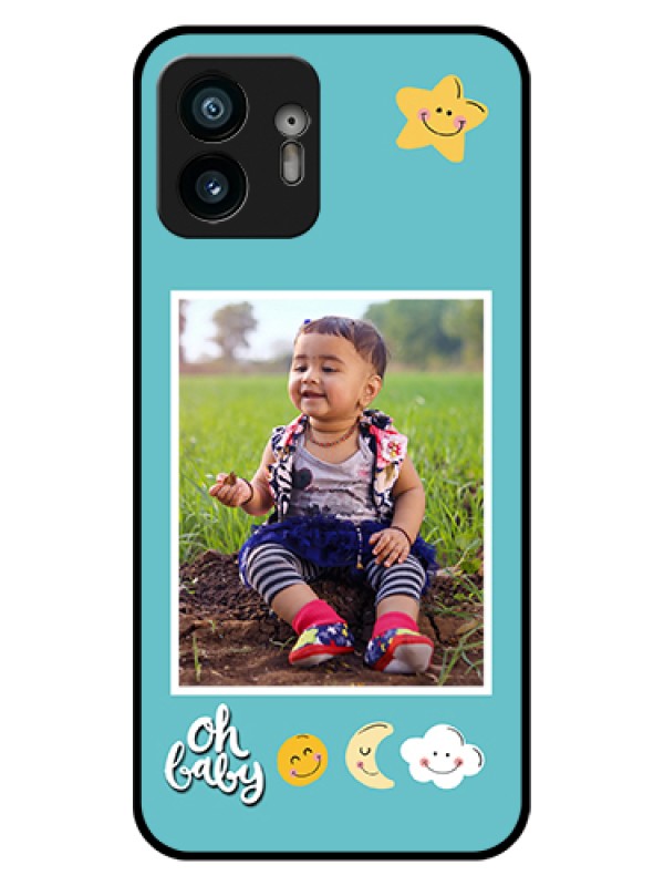 Custom Nothing Phone 2 Custom Glass Phone Case - Smiley Kids Stars Design