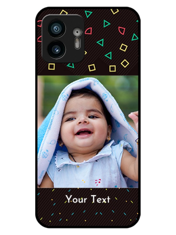 Custom Nothing Phone 2 Custom Glass Phone Case - With Confetti Birthday Design