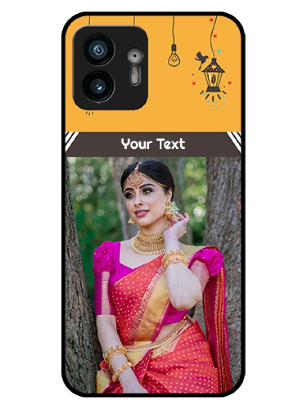 Custom Nothing Phone 2 Custom Glass Phone Case - With Family Picture And Icons
