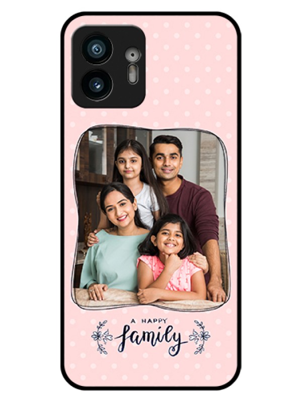 Custom Nothing Phone 2 Custom Glass Phone Case - Family With Dots Design