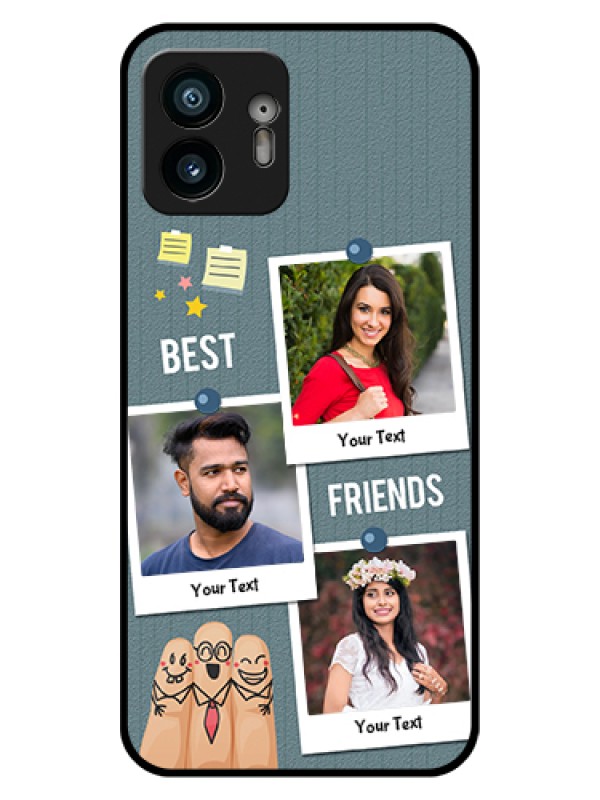 Custom Nothing Phone 2 Custom Glass Phone Case - Sticky Frames And Friendship Design