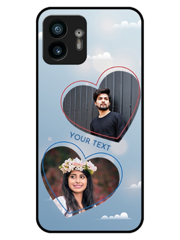 Custom Nothing Phone 2 Custom Glass Phone Case - Blue Color Couple Design