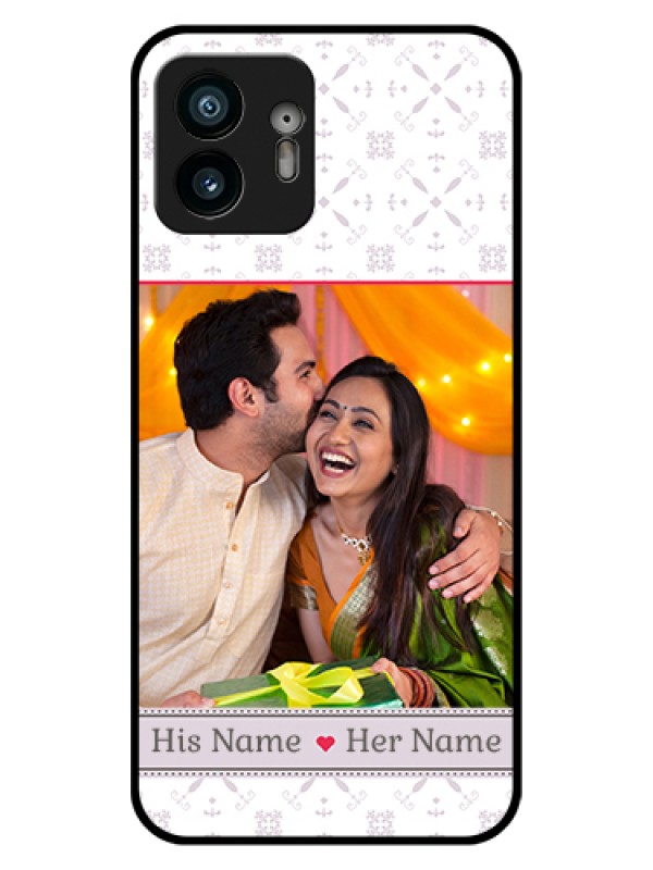Custom Nothing Phone 2 Custom Glass Phone Case - With Photo And Ethnic Design