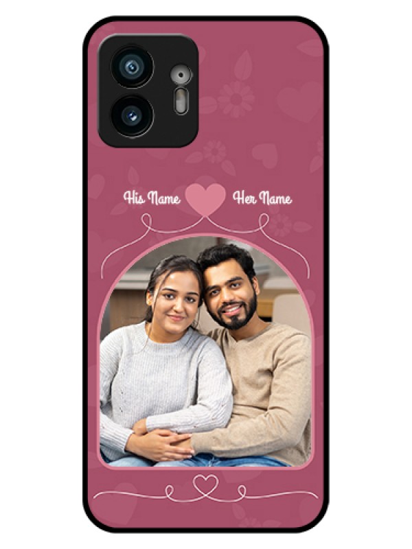 Custom Nothing Phone 2 Custom Glass Phone Case - Love Floral Design