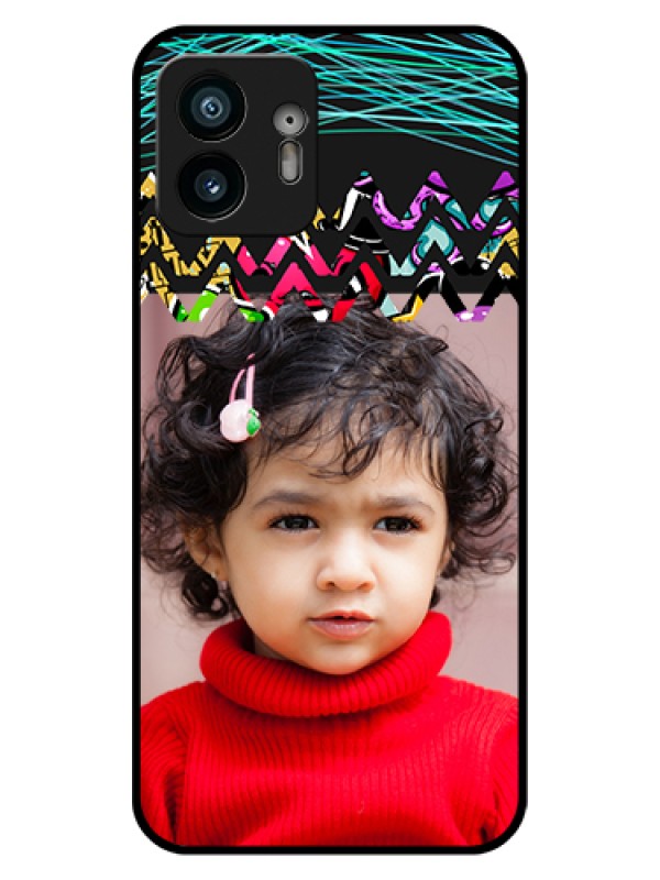 Custom Nothing Phone 2 Custom Glass Phone Case - Neon Abstract Design