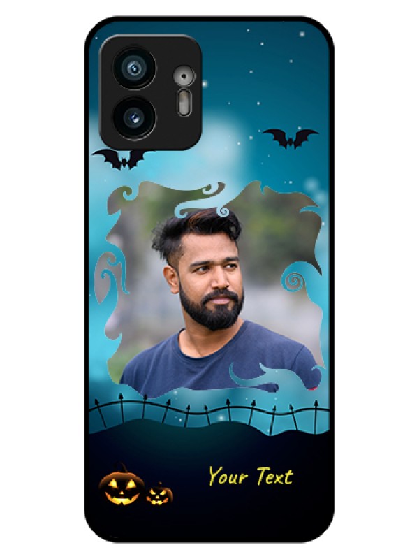 Custom Nothing Phone 2 Custom Glass Phone Case - Halloween Frame Design