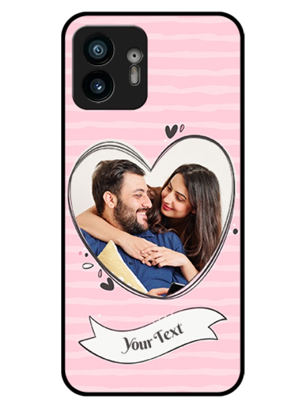 Custom Nothing Phone 2 Custom Glass Phone Case - Vintage Heart Design