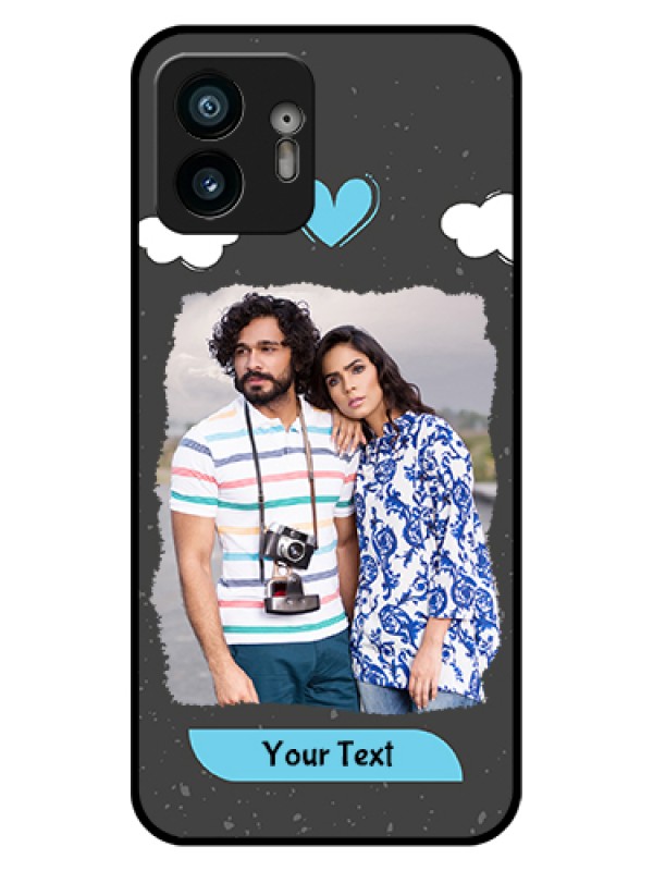 Custom Nothing Phone 2 Custom Glass Phone Case - Splashes With Love Doodles Design