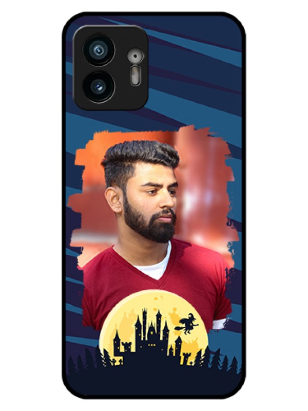 Custom Nothing Phone 2 Custom Glass Phone Case - Halloween Witch Design