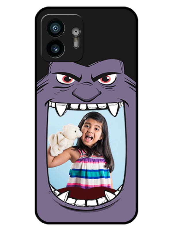 Custom Nothing Phone 2 Custom Glass Phone Case - Angry Monster Design