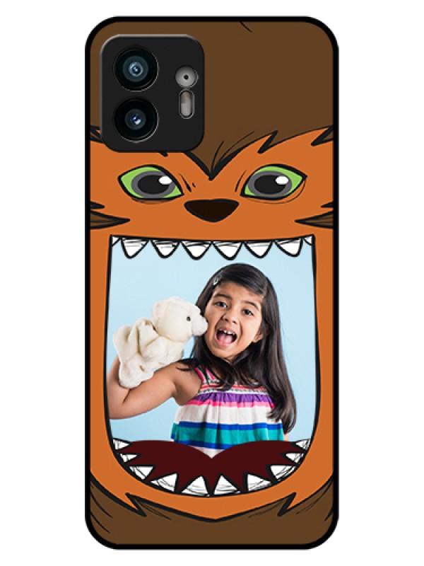 Custom Nothing Phone 2 Custom Glass Phone Case - Owl Monster Back Case Design