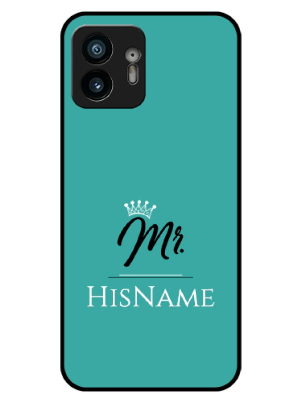 Custom Nothing Phone 2 Custom Glass Phone Case - Mr With Name Design