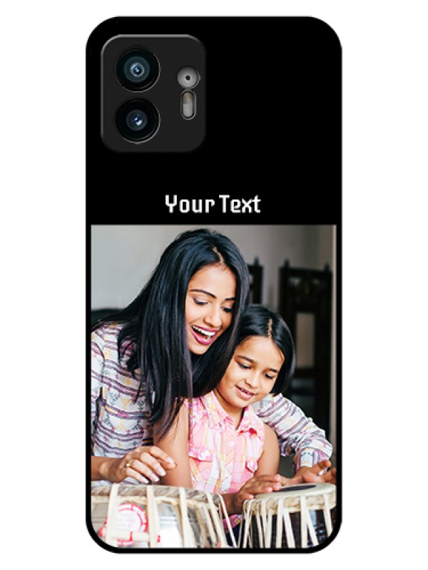 Custom Nothing Phone 2 Custom Glass Phone Case - Photo With Name Design