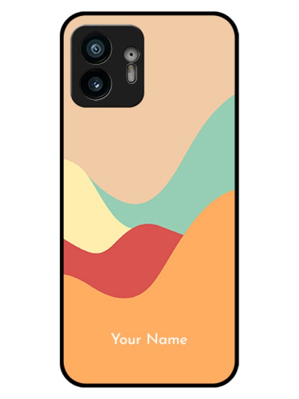 Custom Nothing Phone 2 Custom Glass Phone Case - Ocean Waves Multi - Colour Design