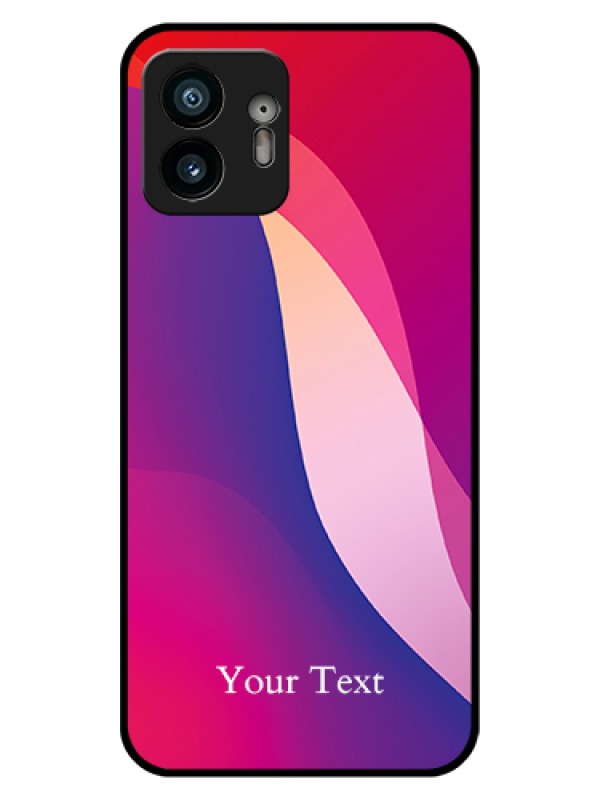 Custom Nothing Phone 2 Custom Glass Phone Case - Digital Abstract Overlap Design