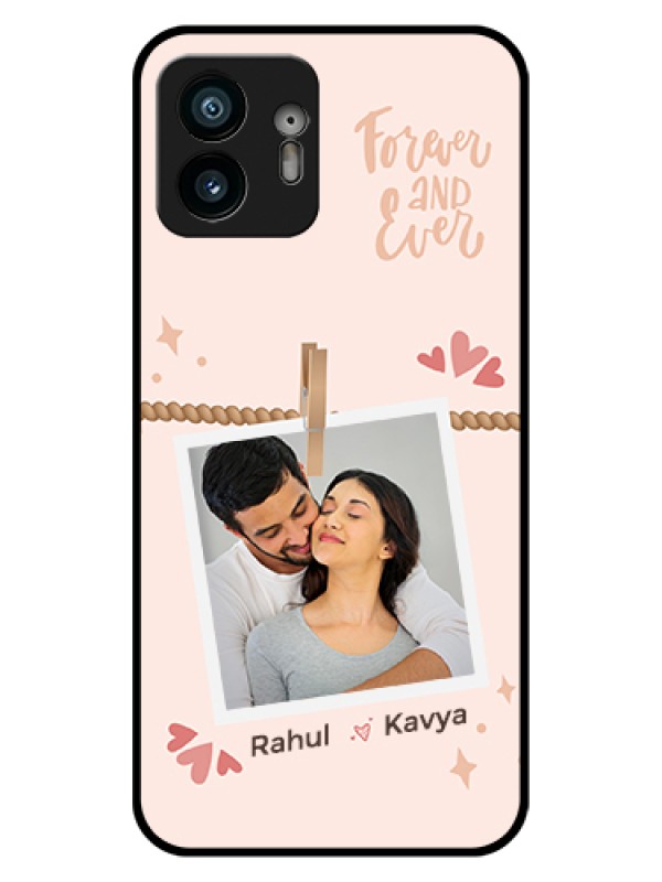Custom Nothing Phone 2 Custom Glass Phone Case - Forever And Ever Love Design