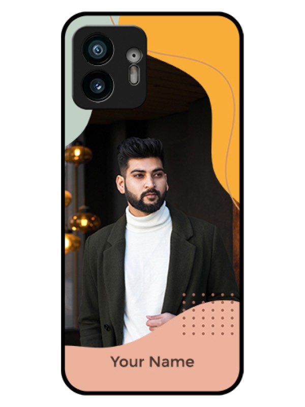 Custom Nothing Phone 2 Custom Glass Phone Case - Tri - Coloured Overlay Design