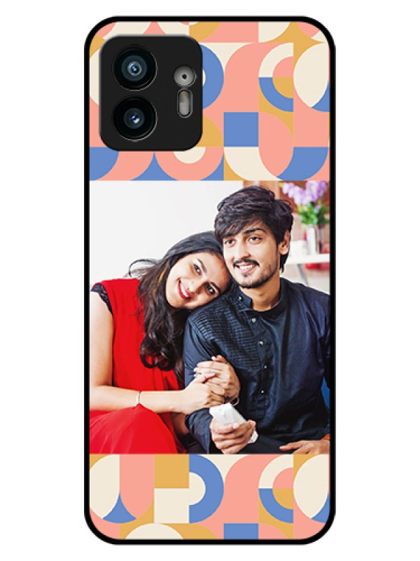 Custom Nothing Phone 2 Custom Glass Phone Case - Semi - Circle Maze Pattern Design