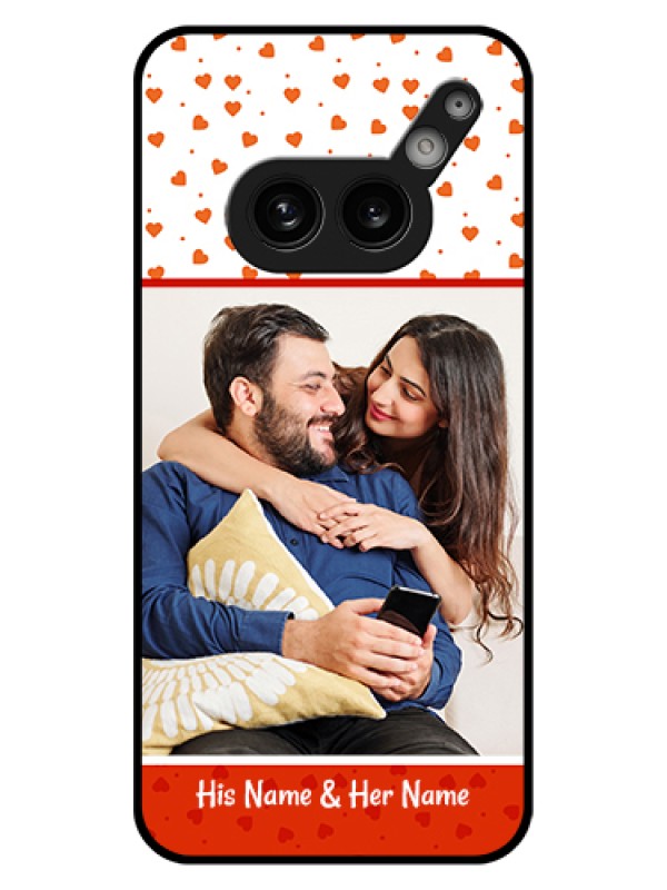 Custom Nothing Phone 2A 5G Custom Glass Phone Case - Orange Love Symbol Design