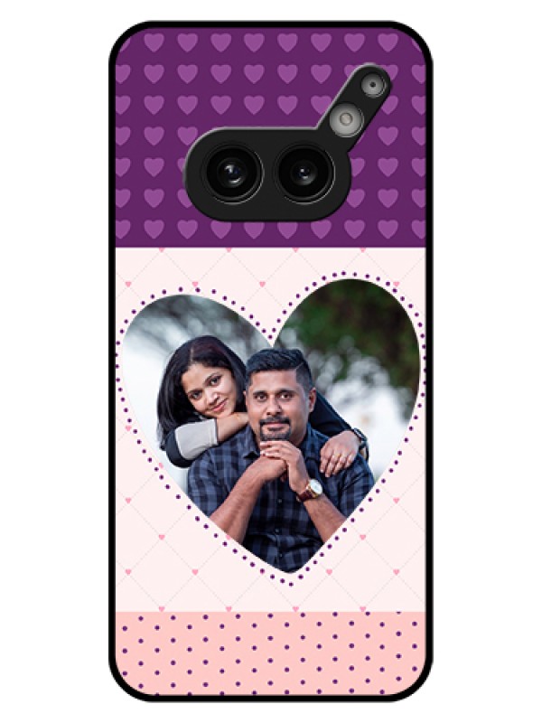 Custom Nothing Phone 2A 5G Custom Glass Phone Case - Violet Love Dots Design