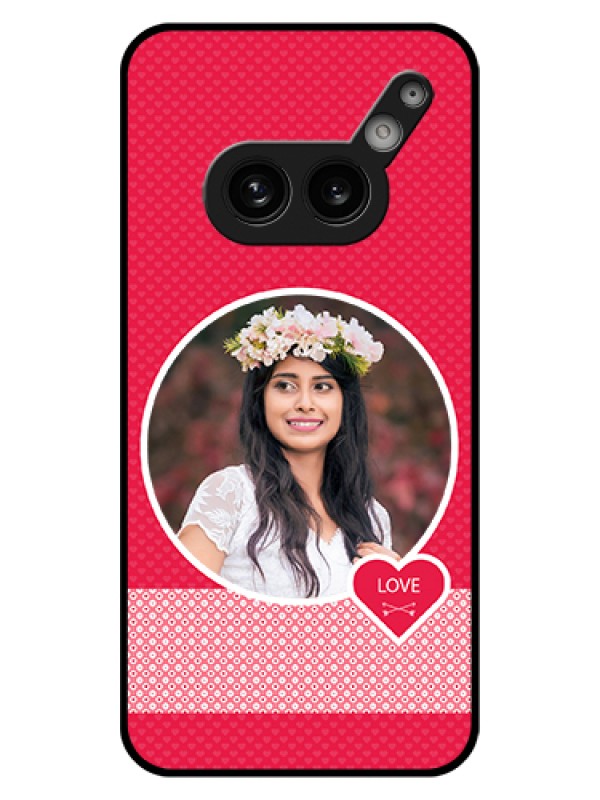 Custom Nothing Phone 2A 5G Custom Glass Phone Case - Pink Color Pattern Design