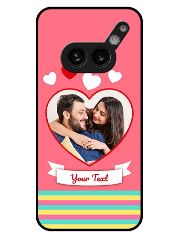 Custom Nothing Phone 2A 5G Custom Glass Phone Case - Love Shapes Doodle Design