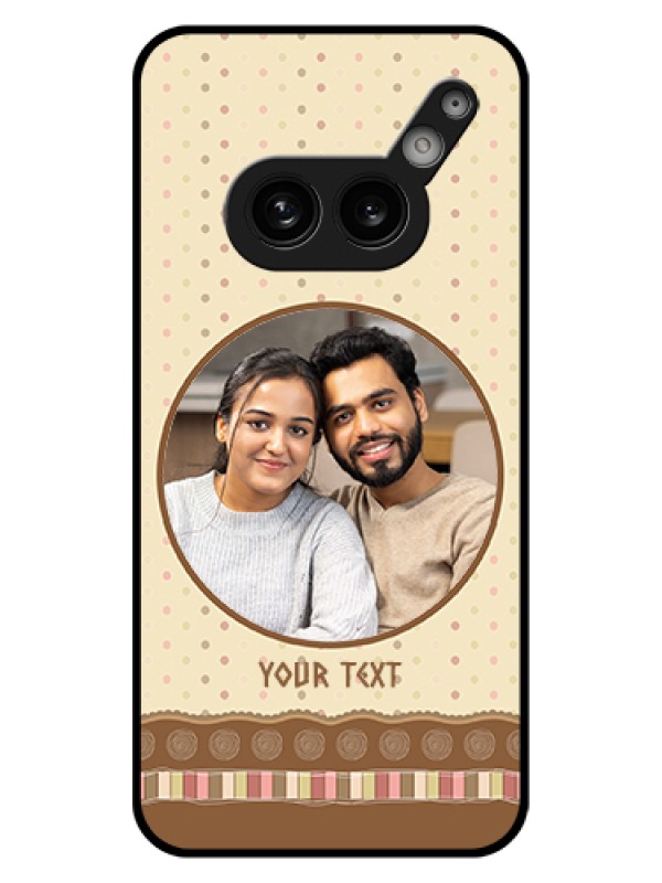 Custom Nothing Phone 2A 5G Custom Glass Phone Case - Brown Dotted Mobile Case Design