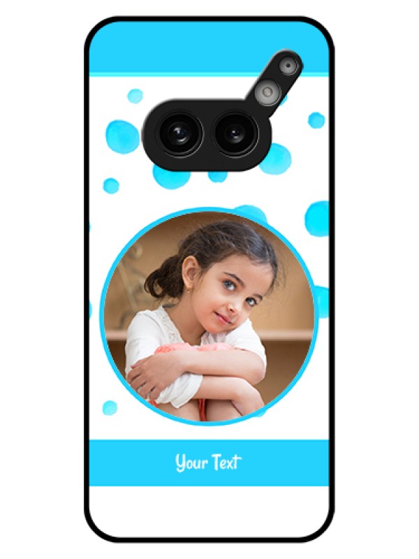 Custom Nothing Phone 2A 5G Custom Glass Phone Case - Blue Bubbles Pattern Design