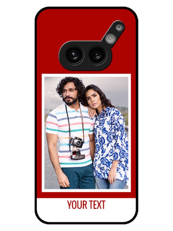 Custom Nothing Phone 2A 5G Custom Glass Phone Case - Red Color Design