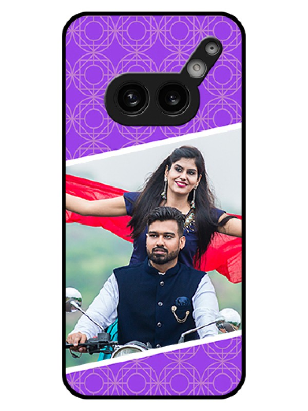 Custom Nothing Phone 2A 5G Custom Glass Phone Case - Violet Color Pattern Design