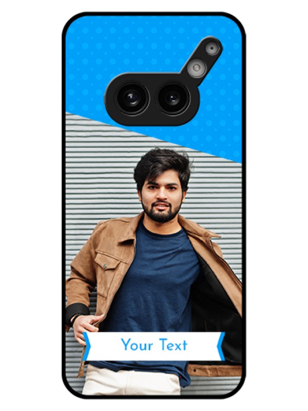 Custom Nothing Phone 2A 5G Custom Glass Phone Case - Simple Blue Color Design