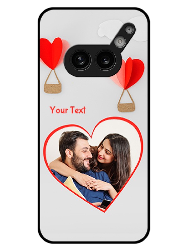 Custom Nothing Phone 2A 5G Custom Glass Phone Case - Parachute Love Design