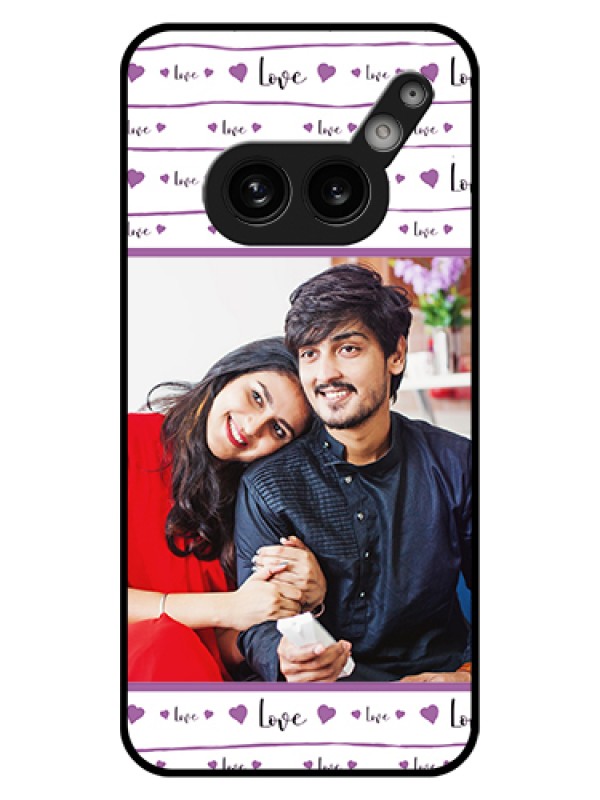 Custom Nothing Phone 2A 5G Custom Glass Phone Case - Couples Heart Design