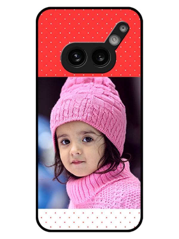 Custom Nothing Phone 2A 5G Custom Glass Phone Case - Red Pattern Design
