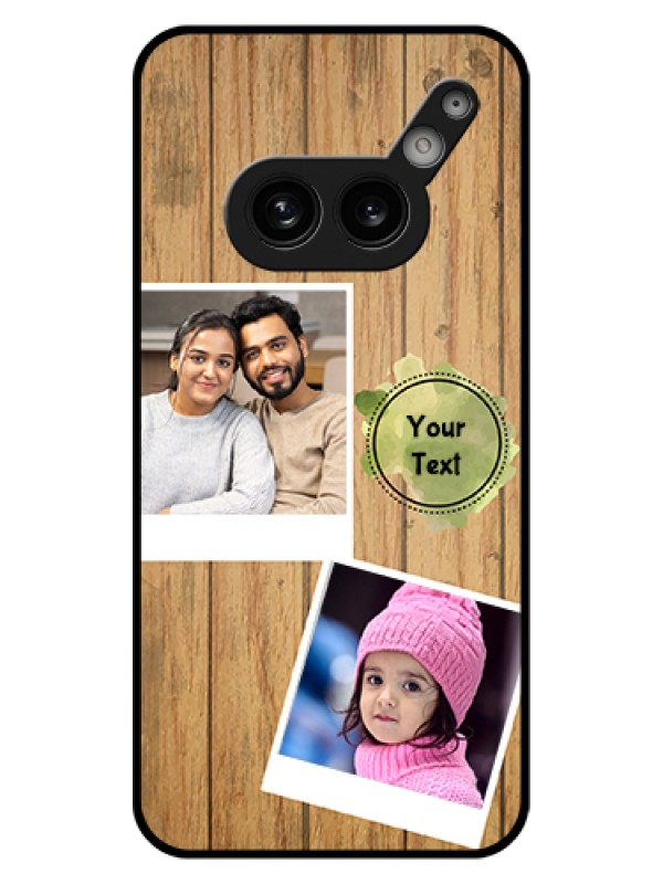 Custom Nothing Phone 2A 5G Custom Glass Phone Case - Wooden Texture Design