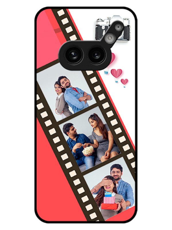 Custom Nothing Phone 2A 5G Custom Glass Phone Case - 3 Image Holder With Film Reel