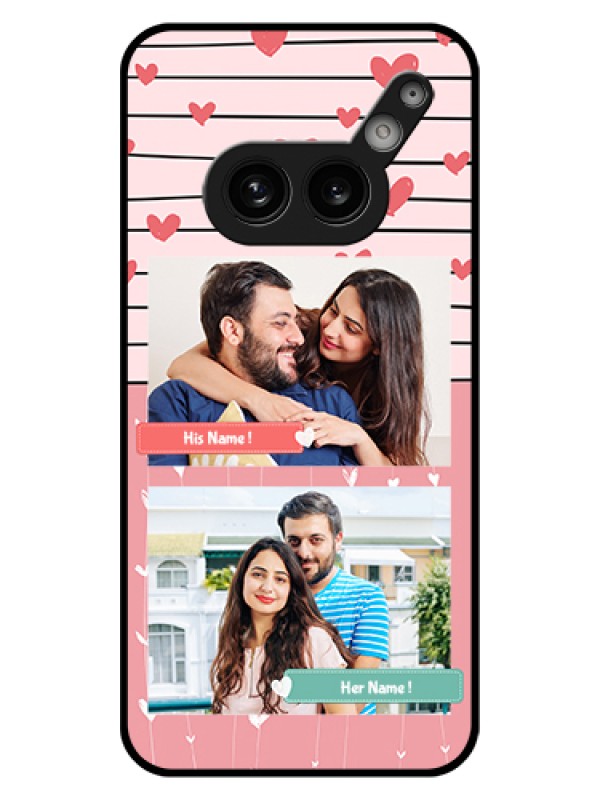 Custom Nothing Phone 2A 5G Custom Glass Phone Case - Photo With Heart Design