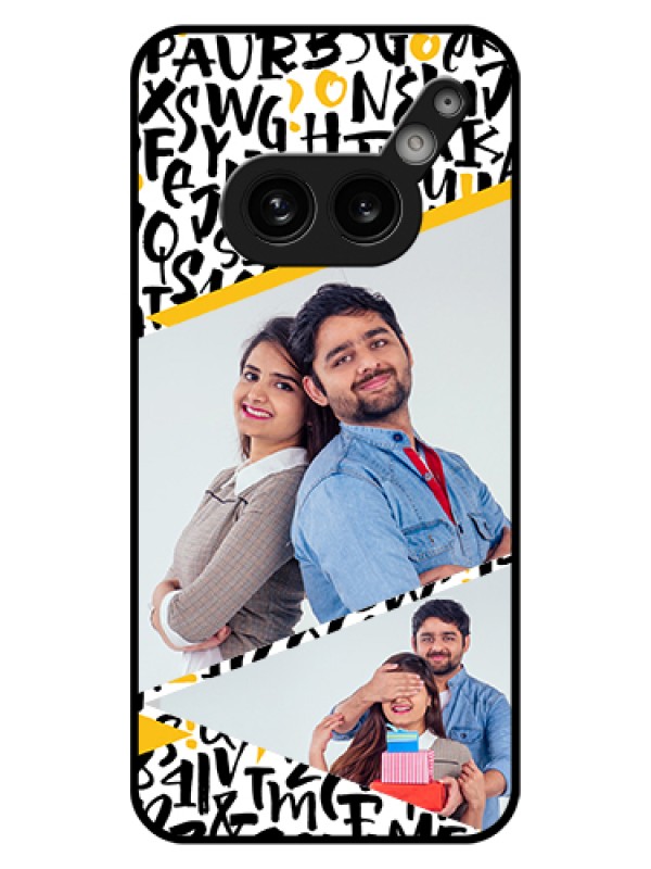 Custom Nothing Phone 2A 5G Custom Glass Phone Case - Letters Pattern Design