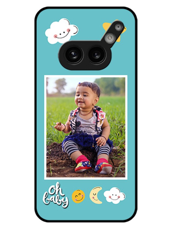 Custom Nothing Phone 2A 5G Custom Glass Phone Case - Smiley Kids Stars Design