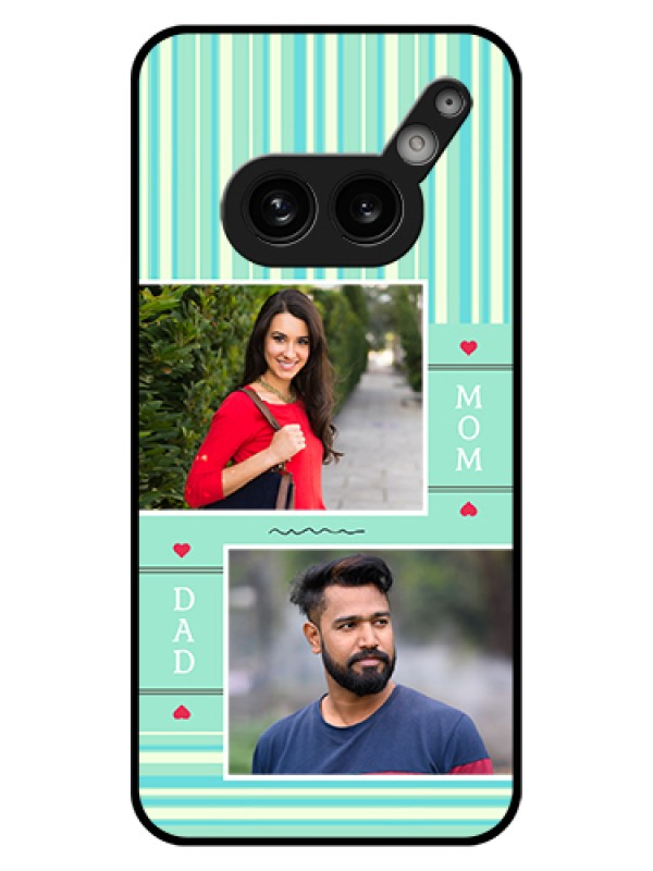 Custom Nothing Phone 2A 5G Custom Glass Phone Case - Mom & Dad Pic Design